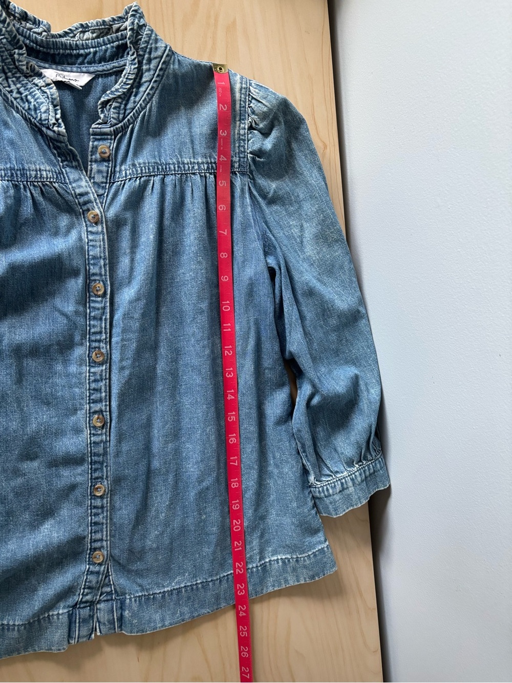 Reitmans Light Blue Denim Button-Front Blouse - Picture 14 of 14